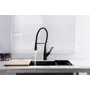 Чорний змішувач для кухні з гнучким виливом Nett SWB-52