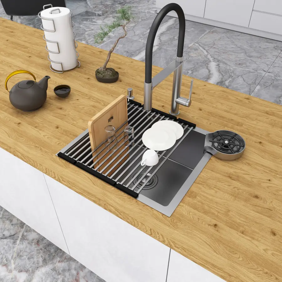 Кухонна мийка з нержавіючої сталі 50 см під стільницю Nett NS-5045