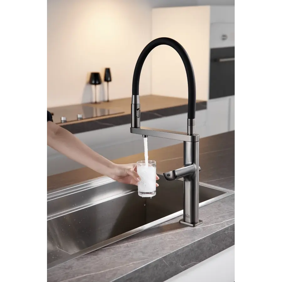 Кухонний змішувач графітовий сенсорний з фільтрованою водою Nett AG-43