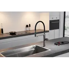 Кухонний змішувач графітовий сенсорний з фільтрованою водою Nett AG-43