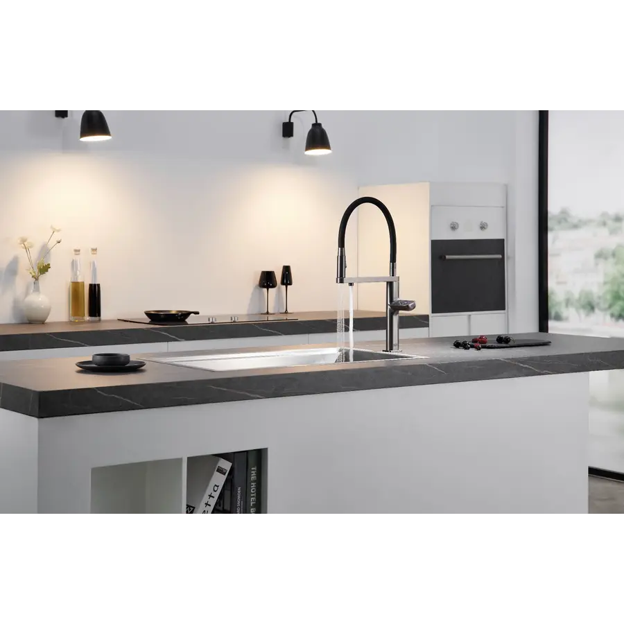 Кухонний змішувач графітовий сенсорний з фільтрованою водою Nett AG-43