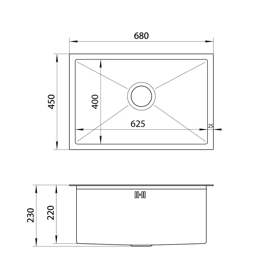 Комплект чорної кухонної мийки та змішувача з нержавіючої сталі NB-6845