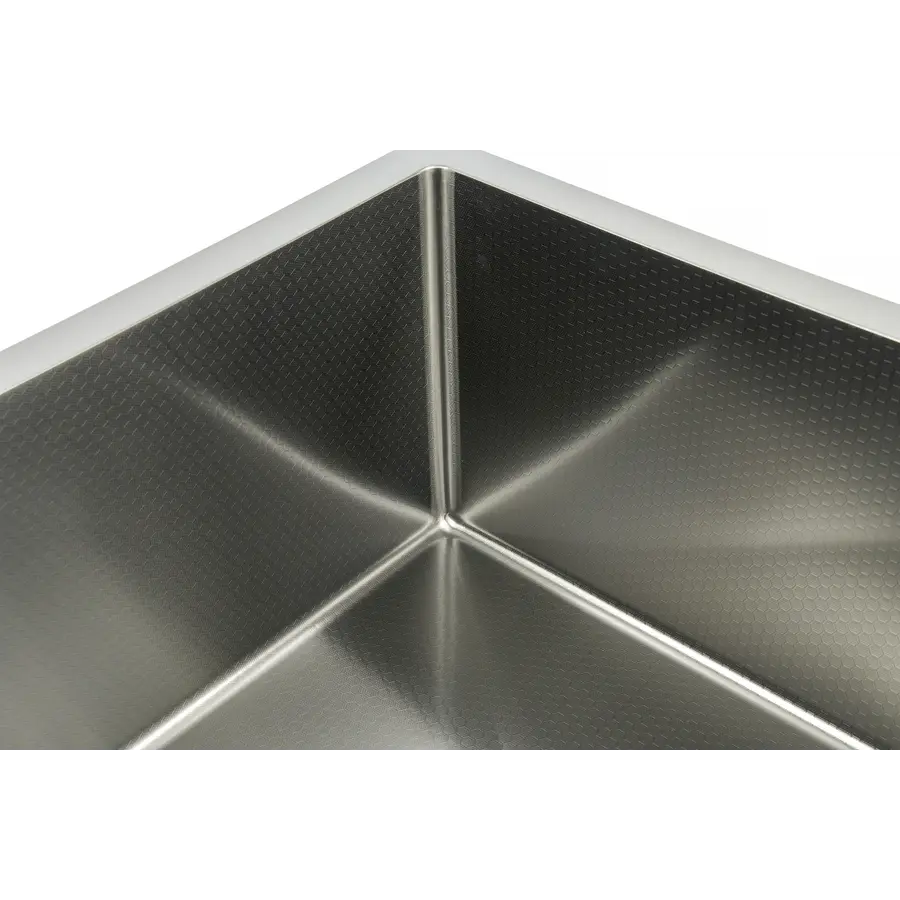 Чорна мийка для кухні с декором нержавіюча під стільницю Nett NВS-5045