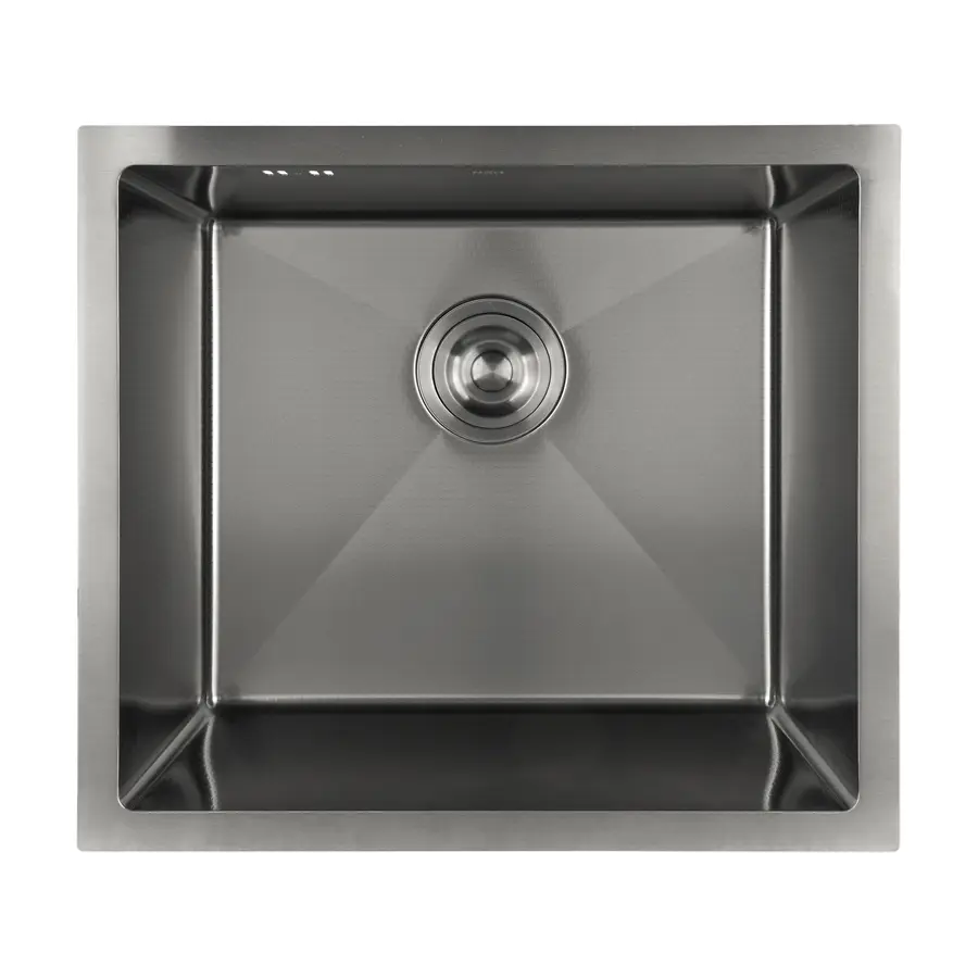 Чорна мийка для кухні с декором нержавіюча під стільницю Nett NВS-5045