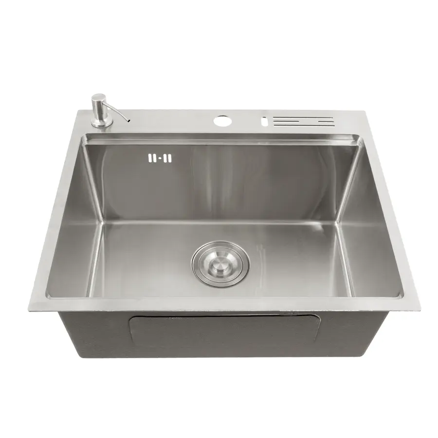 Мийка для кухні накладна з нержавійки кухонна станція Nett NS-5747