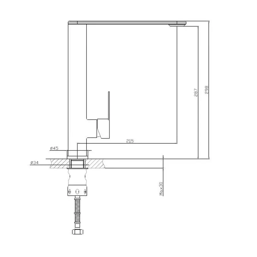 Змішувач кухонний для мийки з нержавійки Nett OS-30