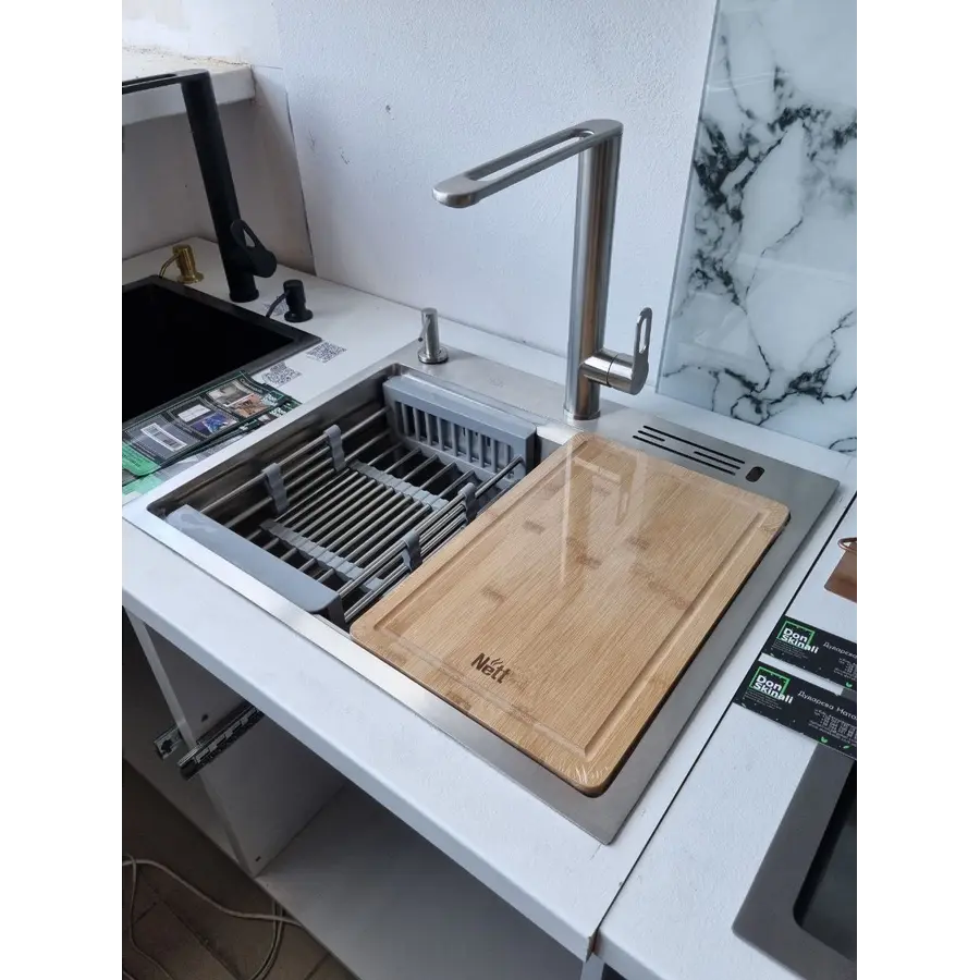 Змішувач кухонний для мийки з нержавійки Nett OS-30