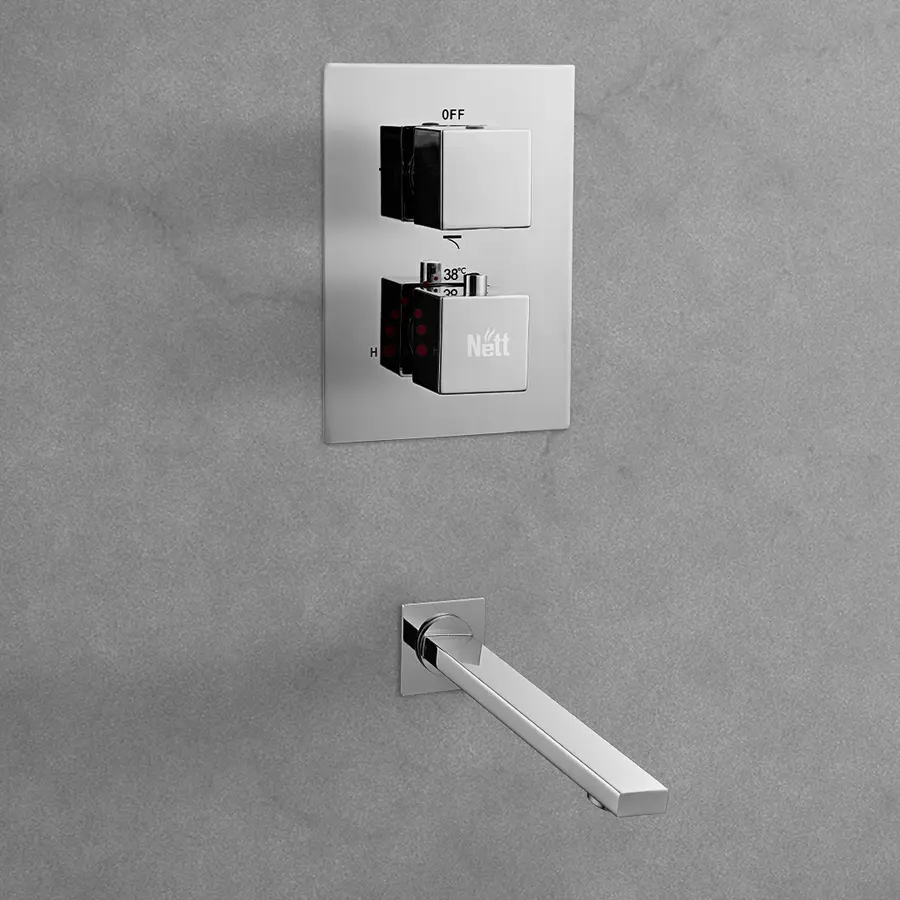 Душова система з термостатом внутрішнього монтажу з виливом Nett TSH-521