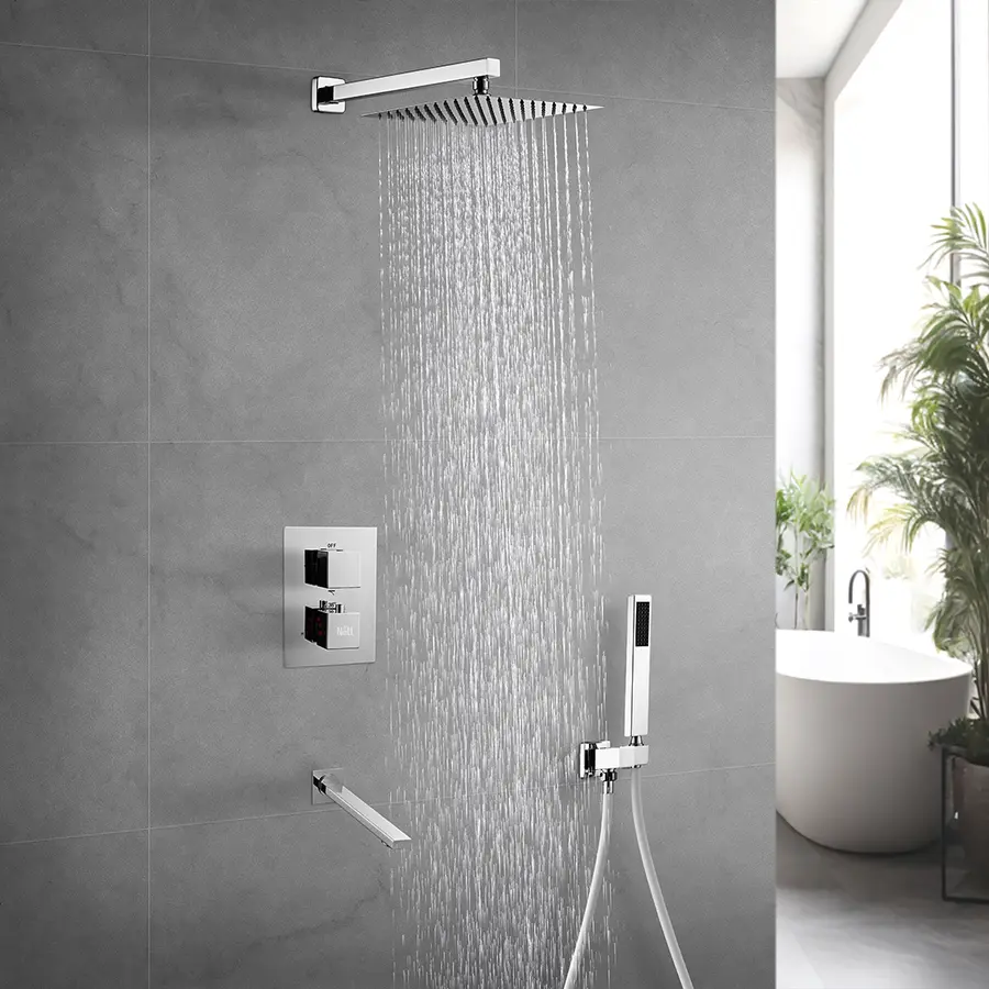 Душова система з термостатом внутрішнього монтажу з виливом Nett TSH-521