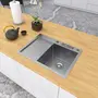 Накладна кухонна мийка з лівим крилом Nett NS-6045(L)
