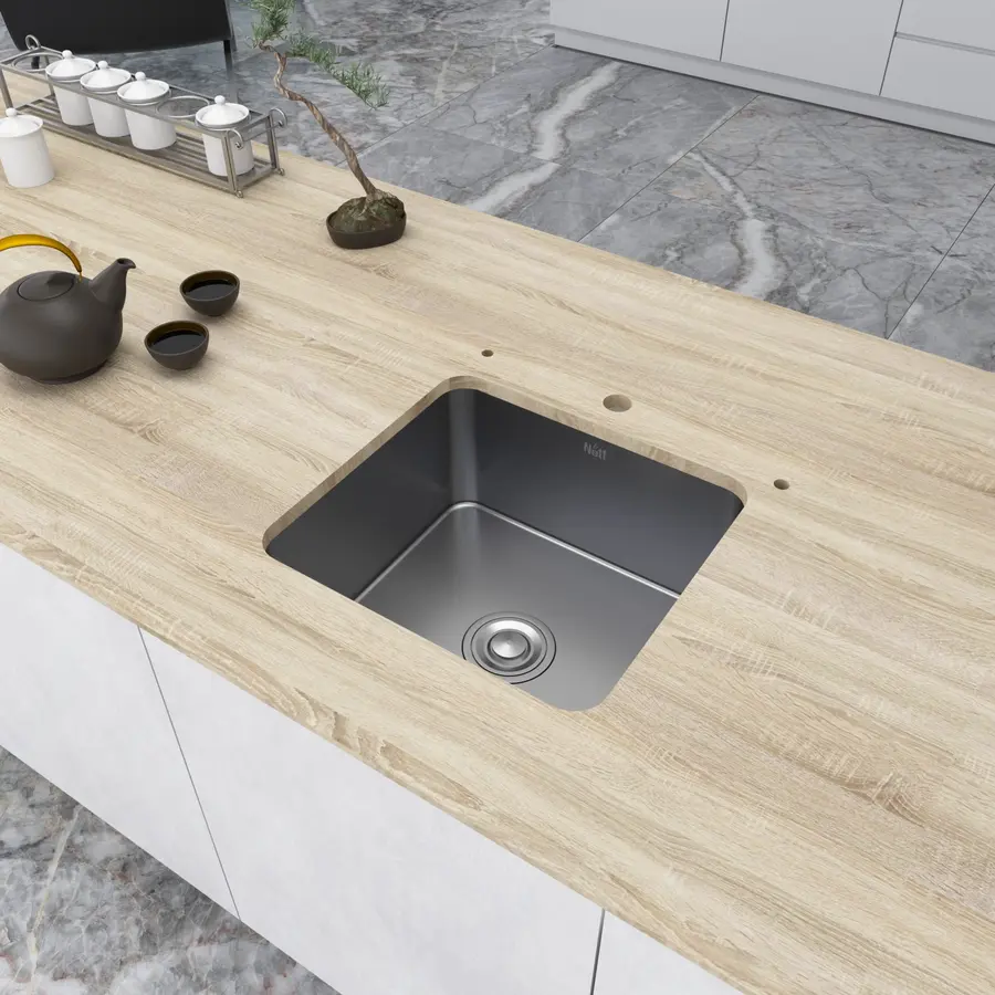 Мийка кухонна з нержавіючої сталі 45 см під стільницю Nett NS-4643