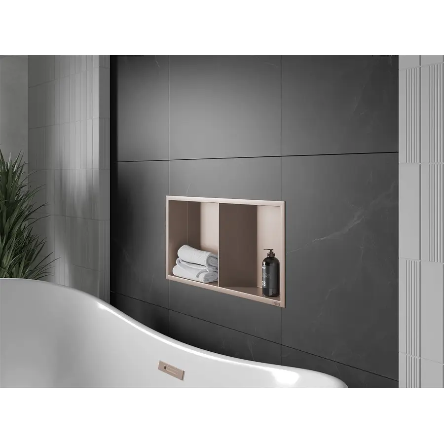 Полиця до ванної кімнати бронзова нержавіюча 60 см Nett YBr-60