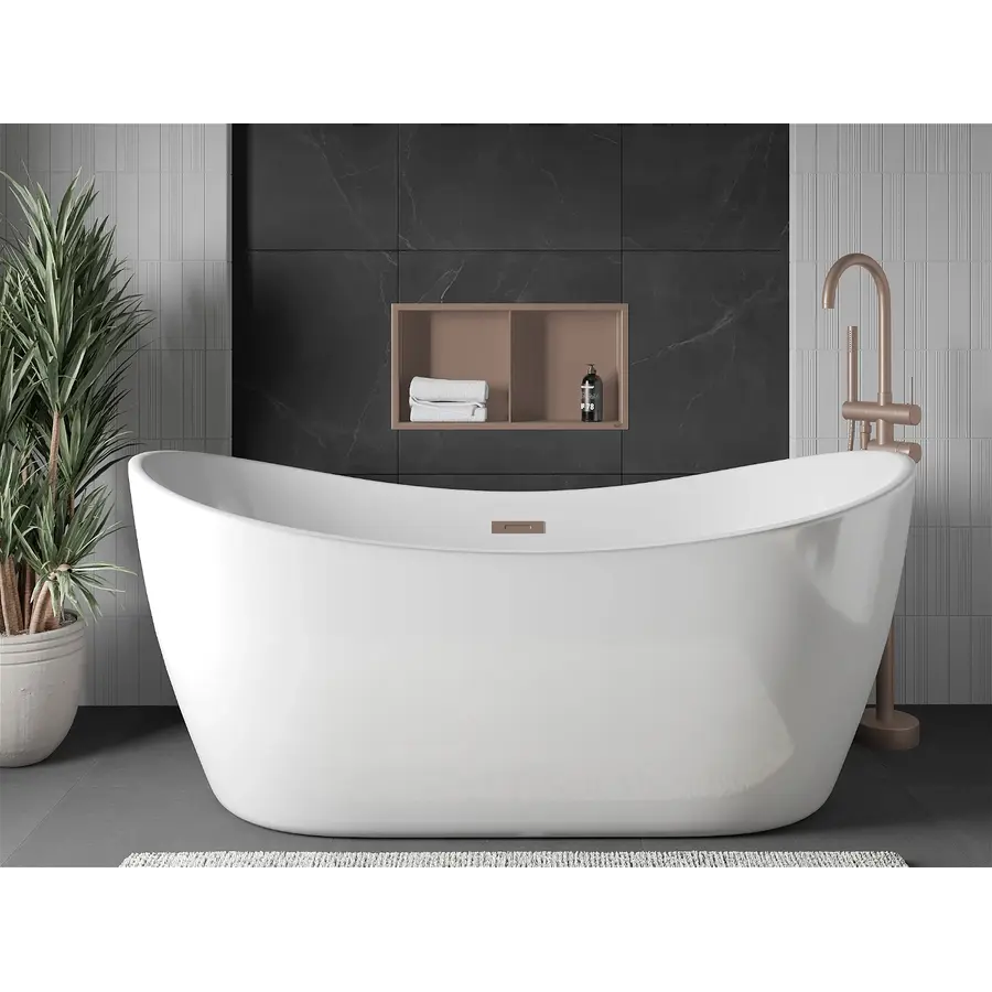 Полиця до ванної кімнати бронзова нержавіюча 60 см Nett YBr-60