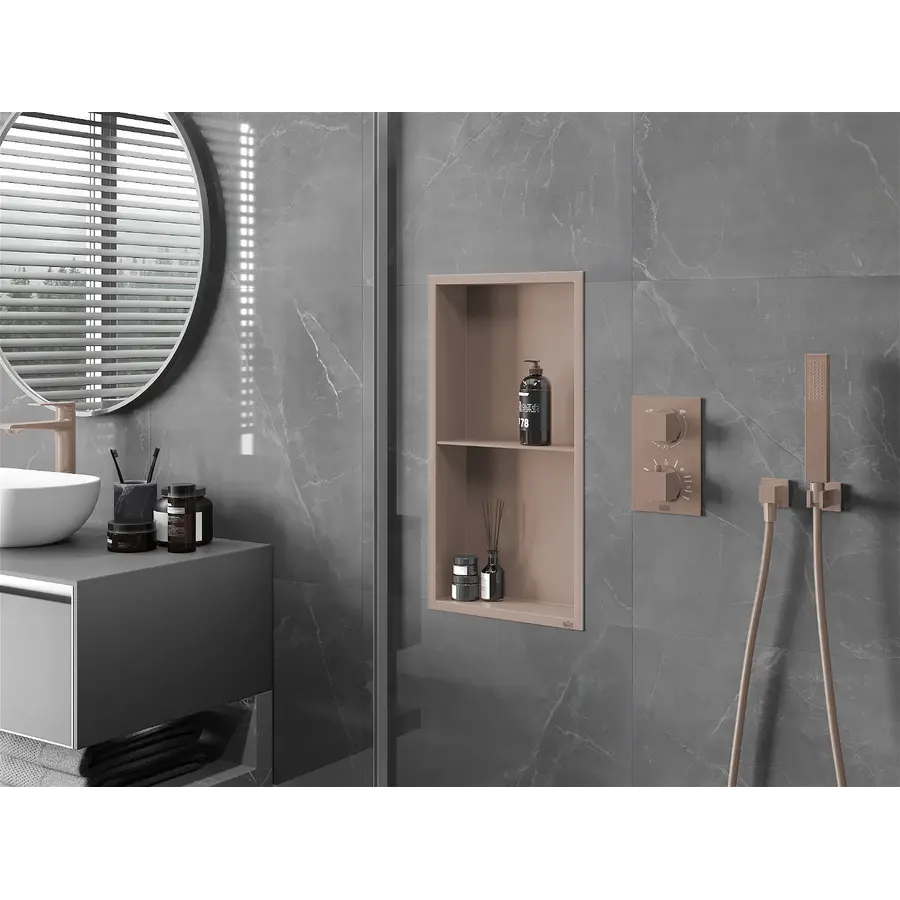 Полиця до ванної кімнати бронзова нержавіюча 60 см Nett YBr-60