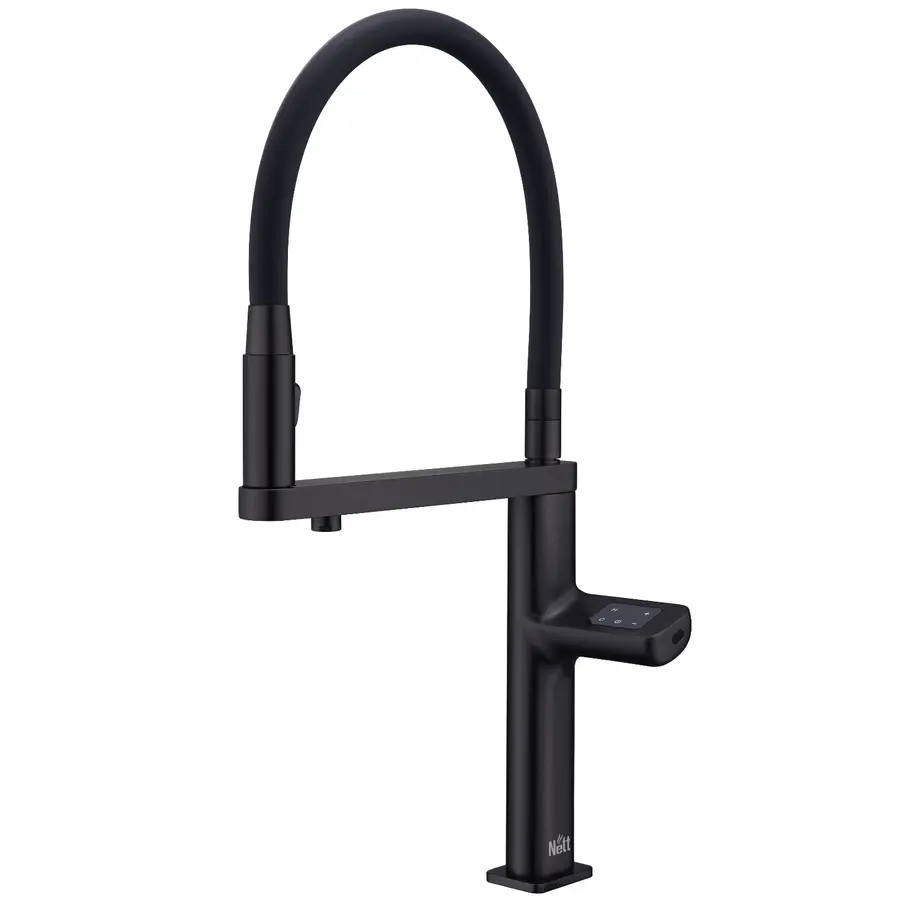 Кухонний змішувач чорний сенсорний з фільтрованою водою Nett AB-43