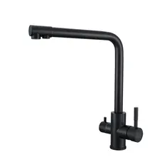 Чорний кран на кухню на дві води "Frosh" Nett FB-33