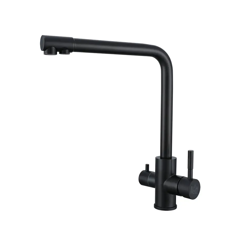 Чорний кран на кухню на дві води "Frosh" Nett FB-33