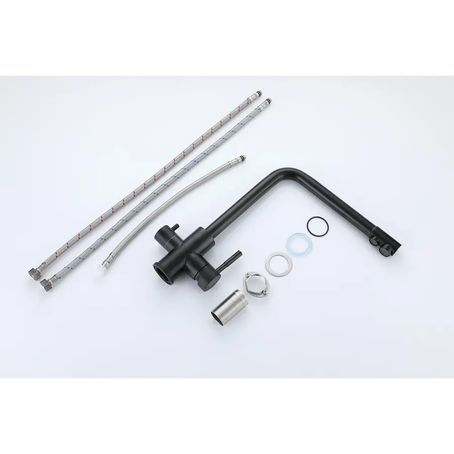 Чорний кран на кухню на дві води "Frosh" Nett FB-33