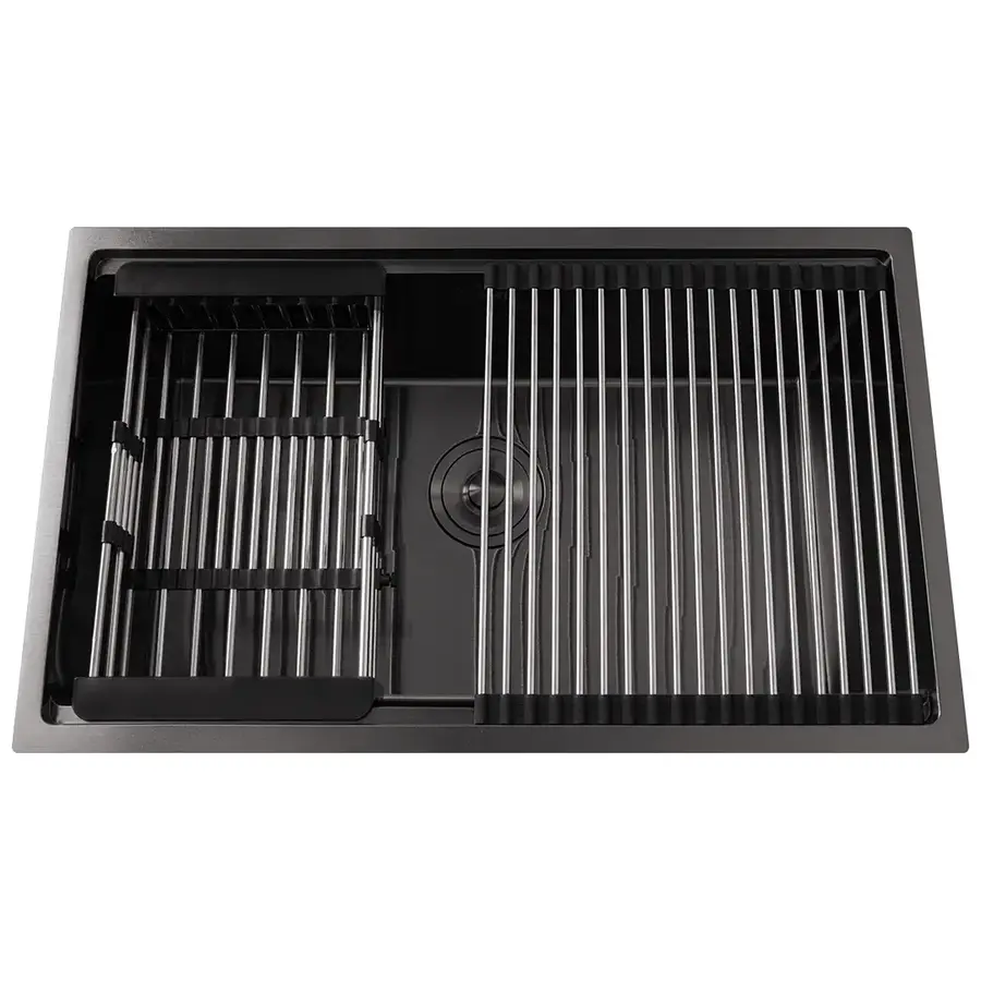 Чорна мийка під стільницю 1.5 мм багатофункціональна Nett NB-7042