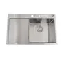 Мийка на кухню з нержавійки з лівим крилом 1.5 мм накладна Nett NS-7848(L)