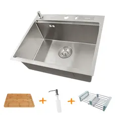 Мойки на кухню врезная из нержавеющей стали (кухонная станция) NS-5747