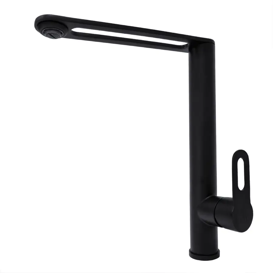 Змішувач чорний для мийки кухонної з нержавійки Nett OB-30