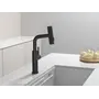 Змішувач на кухню водоспад з висувною лійкою чорний Nett LB-35