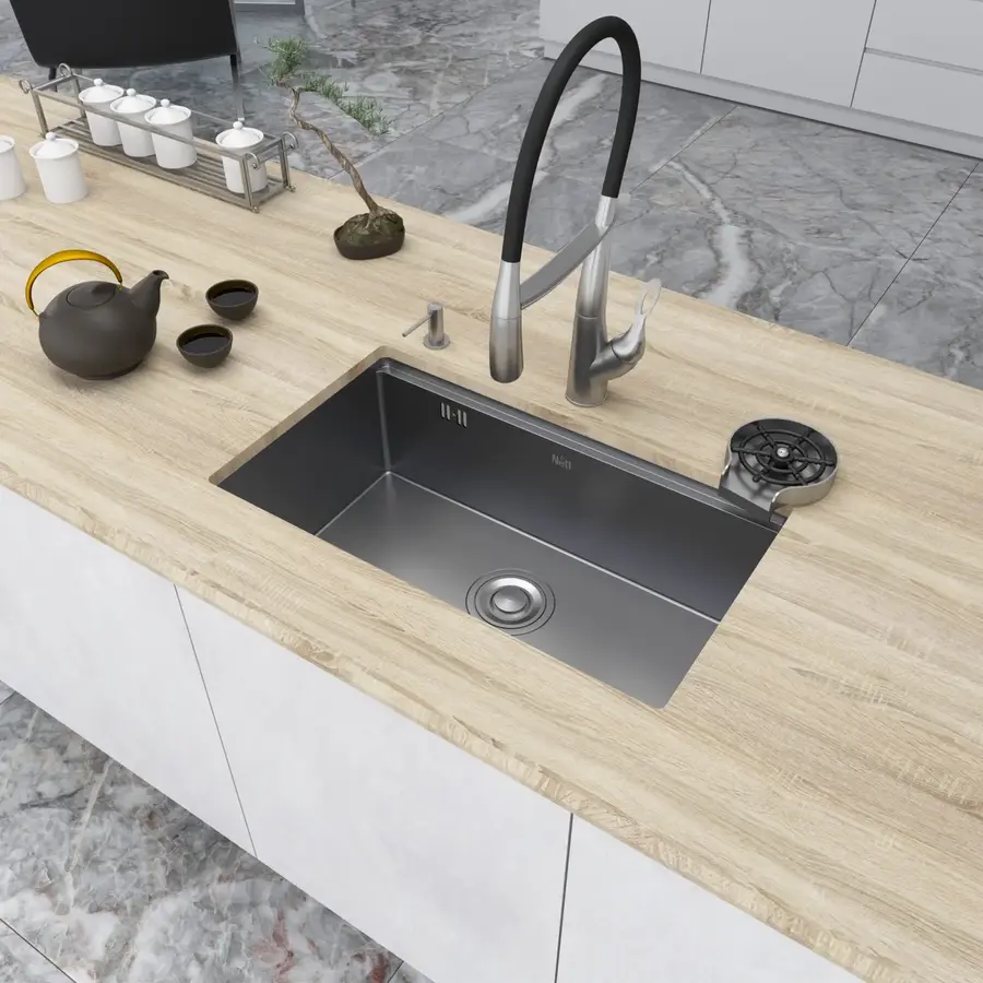 Кухонна мийка під стільницю 1.5 мм кухонна станція Nett NS-7042