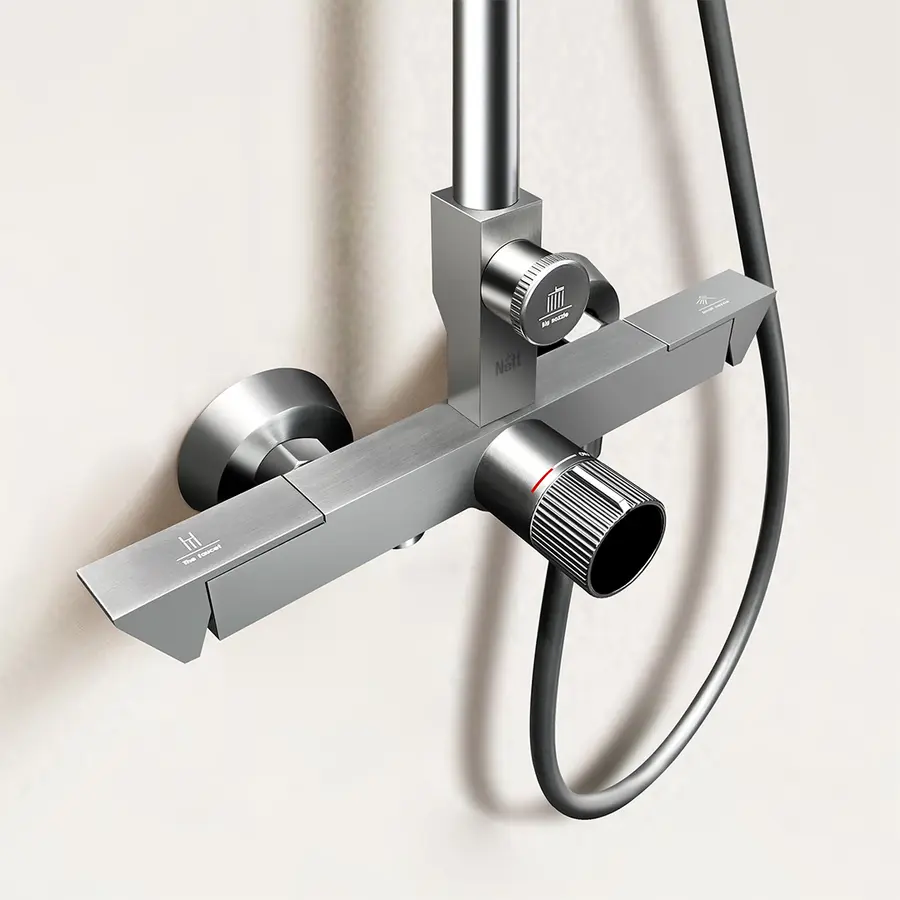 Душова система зовнішнього монтажу для душу графітова Nett WGr-19