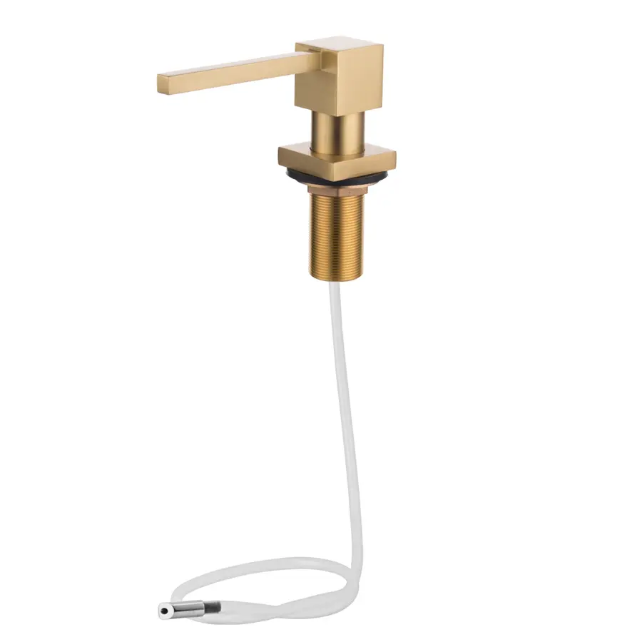 Дозатор для кухонної мийки золотий врізний Nett DTG-300 + трубка