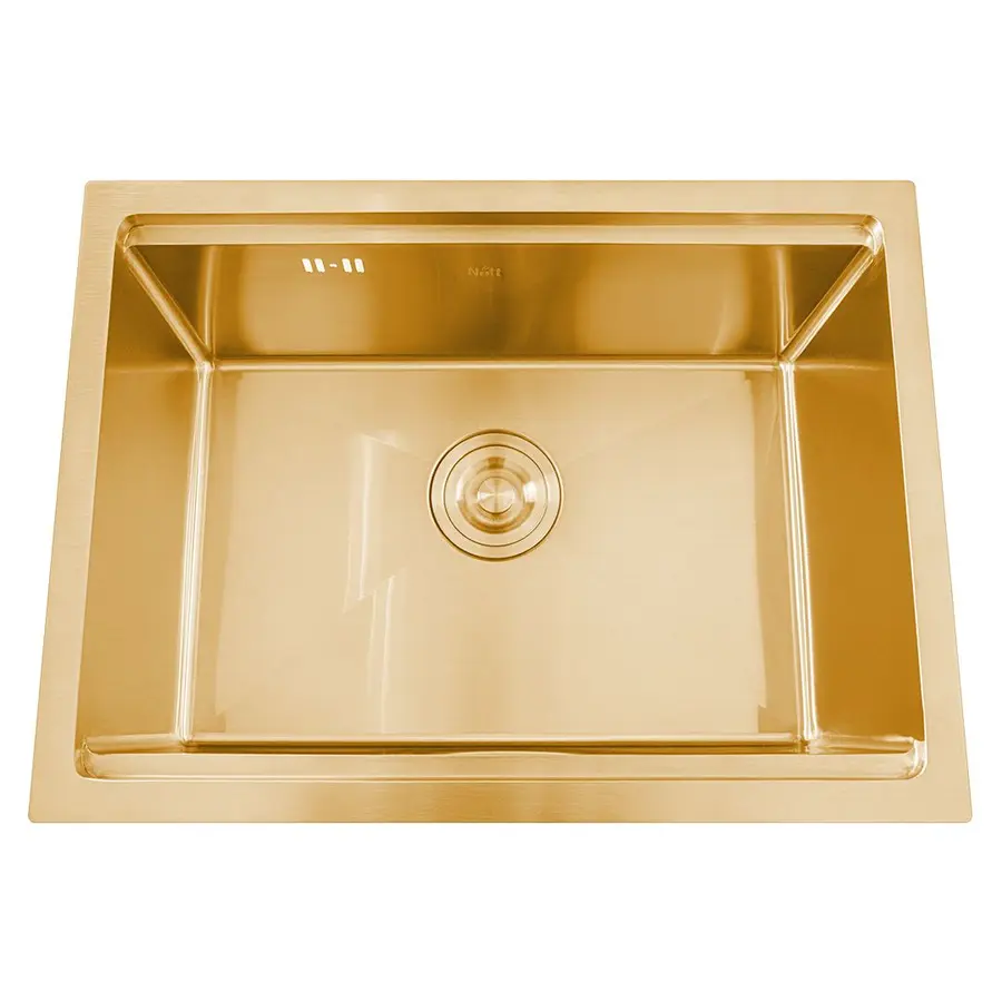 Золота мийка під стільницю з нержавійки 1.5 мм кухонна станція Nett NG-5742