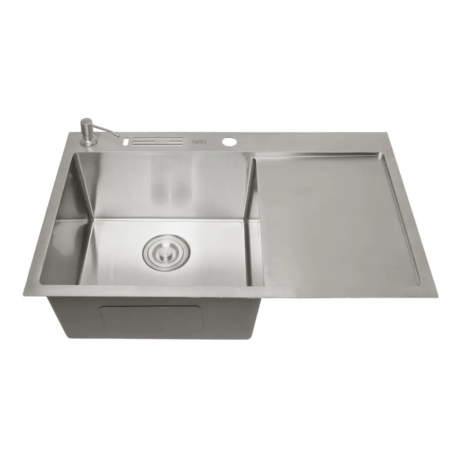 Накладна мийка на кухню з правим крилом 1.5 мм Nett NS-7848(R)