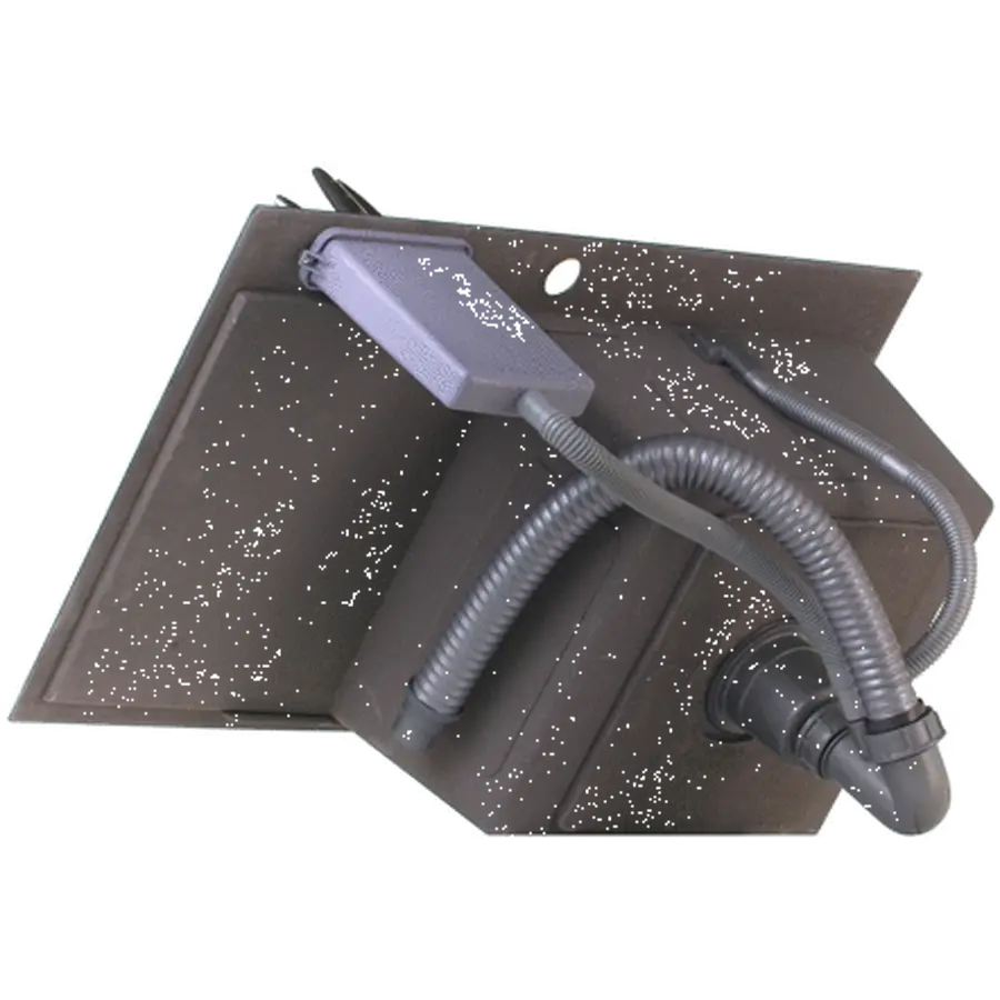 Чорна кухонна мийка з правим крилом нержавійка 1.5 мм Nett NB-7848(R)