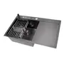 Чорна кухонна мийка з правим крилом нержавійка 1.5 мм Nett NB-7848(R)