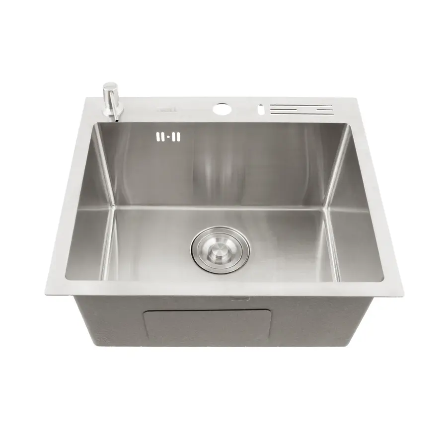 Накладна мийка для кухні з нержавійки 45 см Nett NS-5245 Накладна мийка для кухні з нержавійки 45 см Nett NS-5245