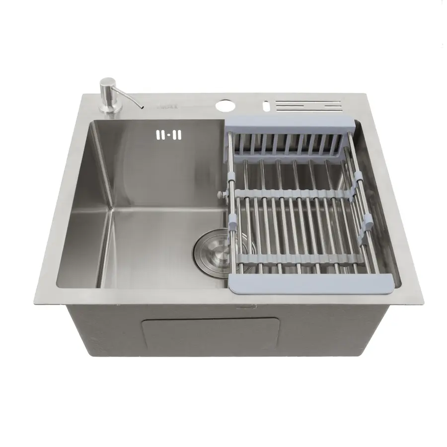 Накладна мийка для кухні з нержавійки 45 см Nett NS-5245 Накладна мийка для кухні з нержавійки 45 см Nett NS-5245