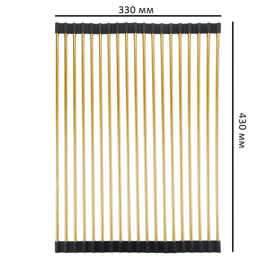 Золотий нержавіючий килимок для мийки Nett KG-19(43)