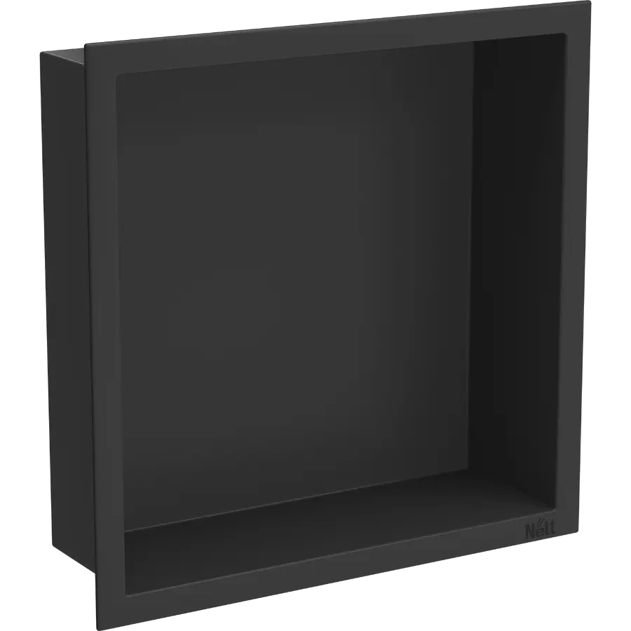 Полиця у ванну кімната вбудована чорна нержавіюча 30 см Nett YB-29