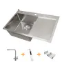 Комплект кухонної мийки та змішувача з нержавіючої сталі NS-7848