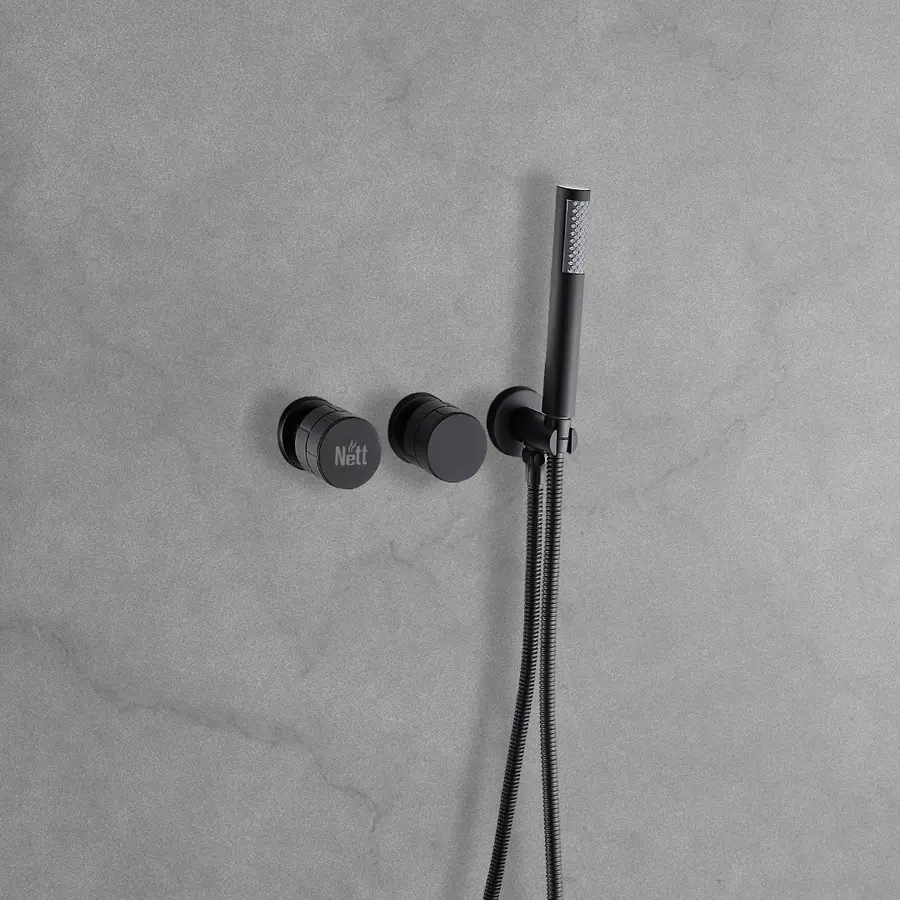 Душова система внутрішнього монтажу з виливом чорна Nett TSB-99