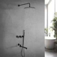 Душова система внутрішнього монтажу з виливом чорна Nett TSB-99 Душова система внутрішнього монтажу з виливом чорна Nett TSB-99