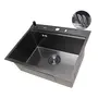Мойки на кухню накладная черная из нержавеющей стали NB-5747