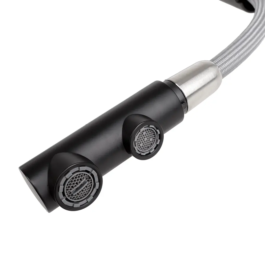 Комбінований змішувач на кухню чорний 4в1 Nett FWB-33