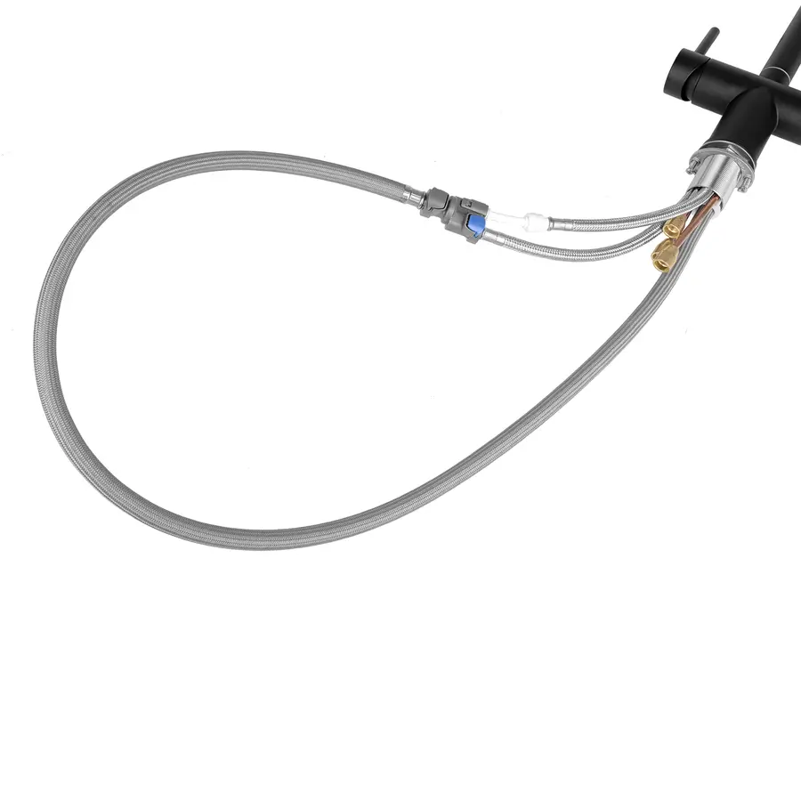 Комбінований змішувач на кухню чорний 4в1 Nett FWB-33