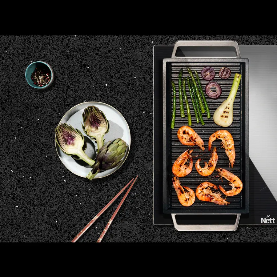 Острівна варильна поверхня з вбудованою витяжкою Nett NG-9052