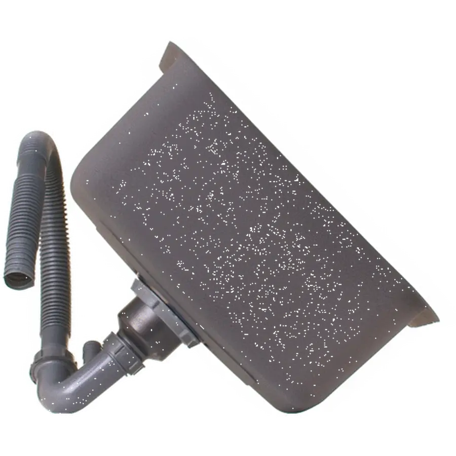 Чорна мийка для кухні з нержавійки 45 см в стільницю Nett NB-4643