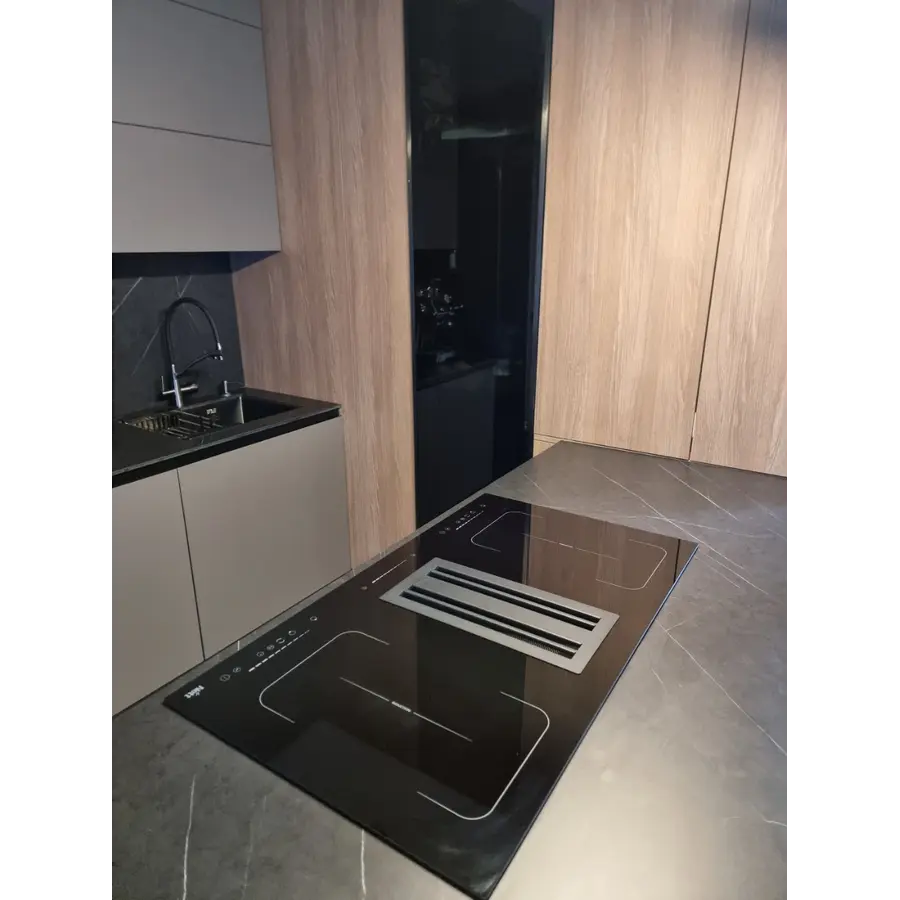 Острівна варильна поверхня з вбудованою витяжкою Nett NG-9052