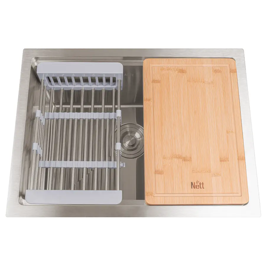 Мийка під стільницю з нержавійки кухонна станція Nett NS-5742