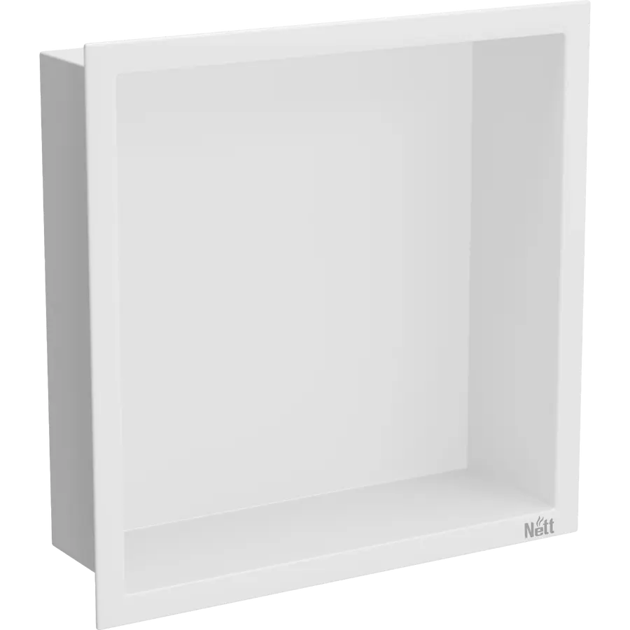 Полиця у ванну вбудована біла металева 30 см Nett YW-29