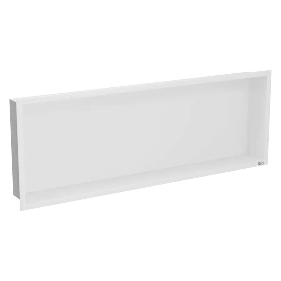 Полиця до ванної кімнати металева горизонтальна біла Nett YW-92